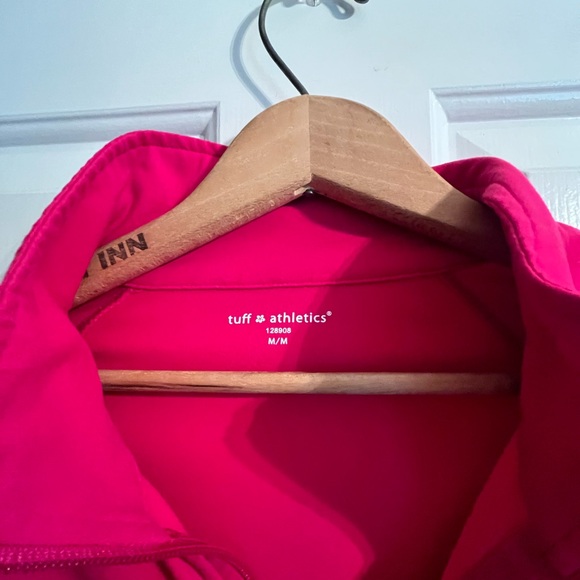 Tuff Athletics ladies’ fuschia zip up athletic jacket. Size Medium - Picture 2 of 4